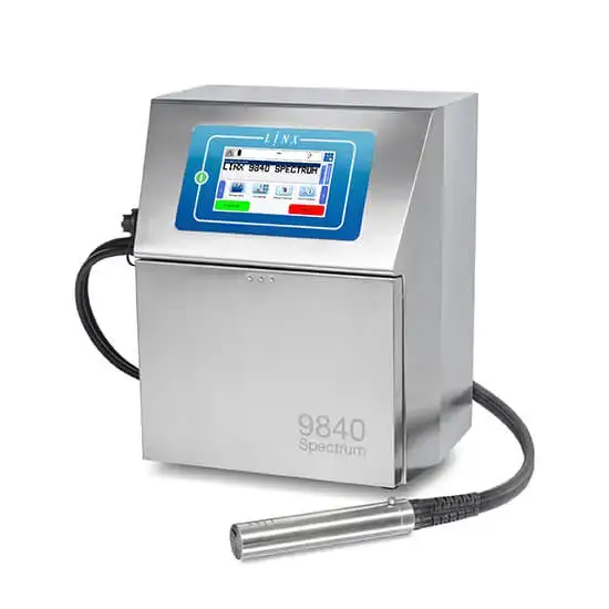 Impressora industrial CIJ para tintas pigmentadas, Linx 9840 Spectrum