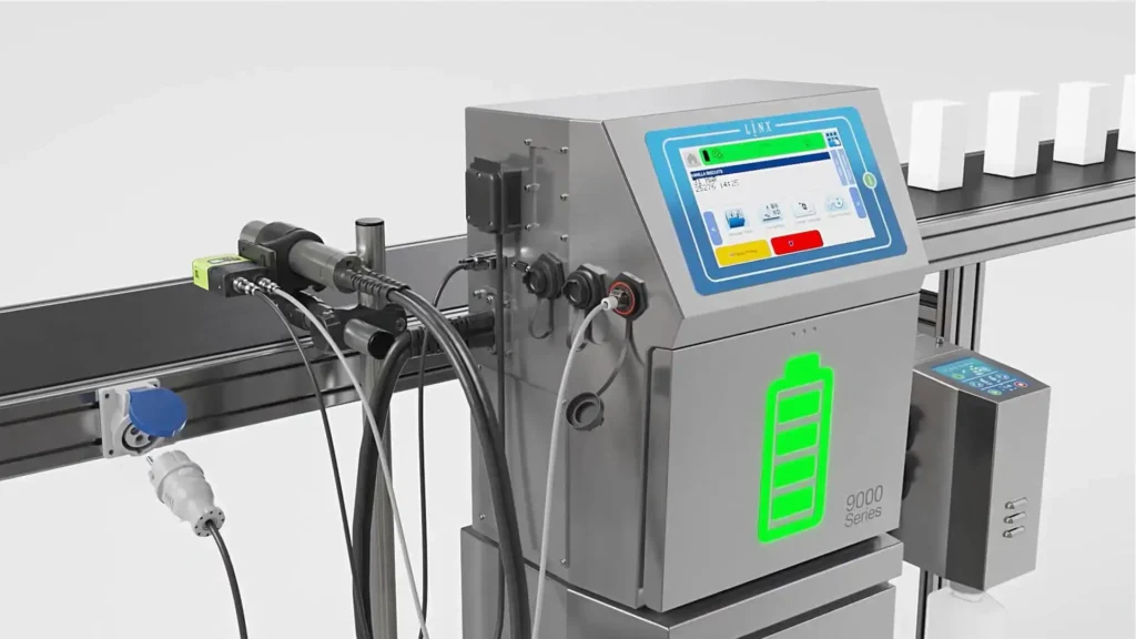 Linx PrintProtect, Bateria integrada para autonomia de 9 minutos